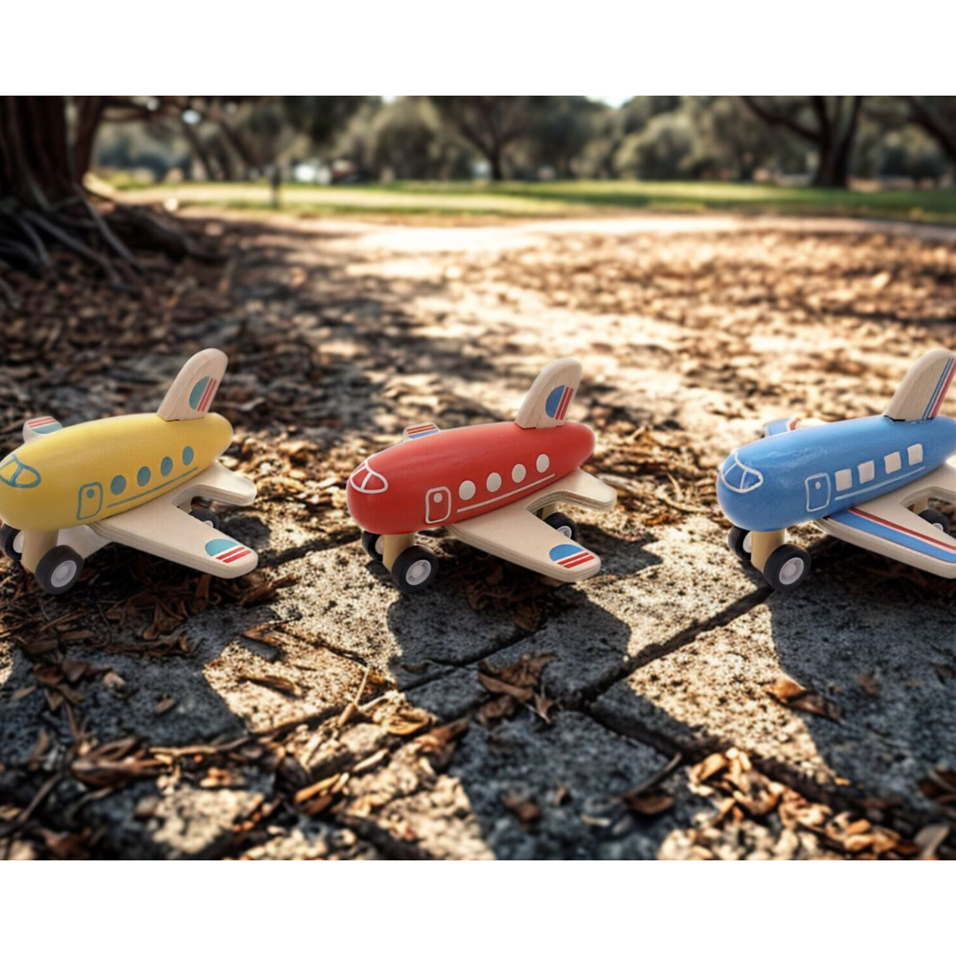 Wooden Pull Back Airliner Plane - 3